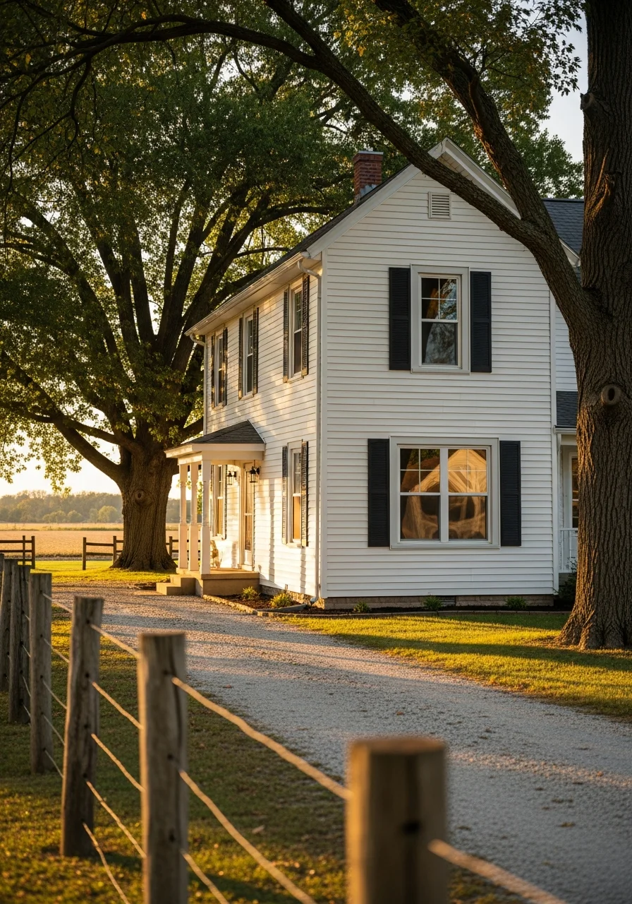 Rural Montgomery County farmland and residential homes near Crawfordsville
